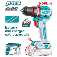 TOTAL สว่านไร้สาย 1/2 นิ้ว 20 โวลท์ 55 N.m [แบต 1 ก้อน + แท่นชาร์จ] รุ่น TDLI205582 / TDLI205581 [ C