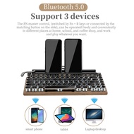 Retro Typewriter Keyboard Wireless Bluetooth Mechanical Keyboards 83 Keys Computer Keyboard for Lapt
