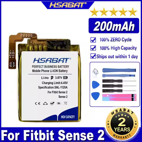 200mAh Battery for Fitbit Sense 2 Smart Sport Watch Batteries
