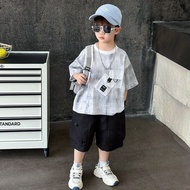 Boy Suit Summer Children Summer Clothes Korean Version Baby Handsome Short-Sleeved Boy Summer Cool H