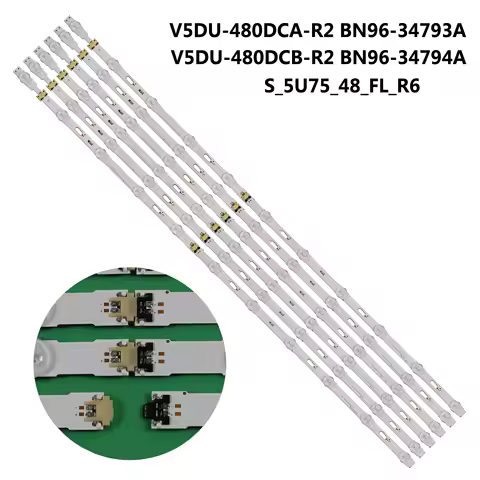 New 12pcs/set LED backlight strip V5DU-480DCA-R1 BN96-34793A V5DU-480DCB-R1 BN96-34794A for samsung 