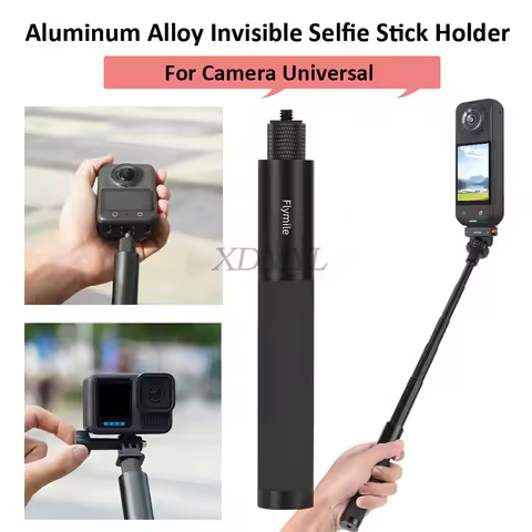 Invisible Selfie Stick Holder Monopod Extendable With 1/4 Screw For Insta360 Go Ultra/X5/Action 5 Pr