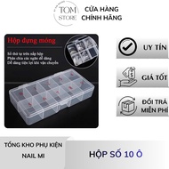 Nail box - plastic nail box - 10-cell nail box - specialized nail plastic box