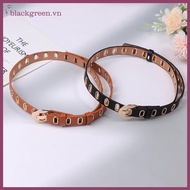 BGREEE New Grunge Women Belt Adjustable Hole Grunge Punk Belts For Women Alloy Pin Bule PU Leather B