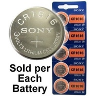 10PCS Original Sony CR1620 CR 1620 Button Cell Car Remote Key E-dictionary Watch 3V Lithium Battery 