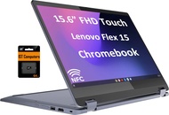 Ideapad Flex 3 Chromebook 15.6" (2024) FHD 2-in-1 Touchscreen (Intel N4500, 4GB RAM, 128GB (64GB eMM