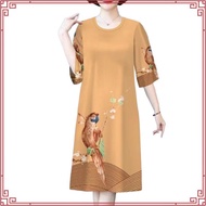 daster indonesia baju daster indonesia baju tidur indonesia Gaun dicetak ibu-ibu usia tengah-tengah 