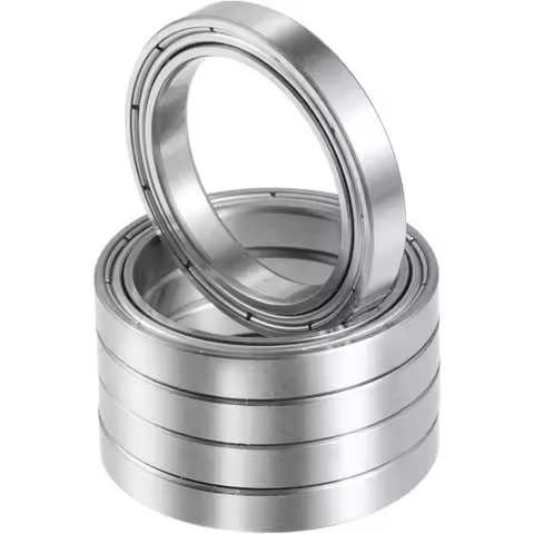 20x27x4mm Double Metal Shield 6704ZZ Single Row Deep Groove Ball Bearings Silver Tone - Pack of 5