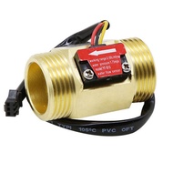 【Buy&Now】 Water Flow Sensor Hall Flow Meter 1 Inch External Wire Copper Water Flow Sensor Turbine
