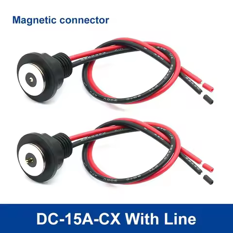 DC-15A-CX with Line Magnetic Connector Thread Waterproof Terminals 1.2M Charging Power Cord Magnetic