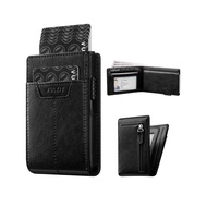 VULKIT-กระเป๋าสตางค์ใส่บัตร RFID บล็อคแม่เหล็ก Bifold Wallet-VC321แบบป๊อปอัพ