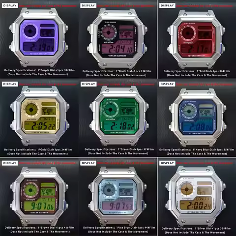 AE1200 DIY Metal Dial For Casio AE-1200WH Copper Dial Mod Kit 3299 Movement AE-1200 Steel Case Modif