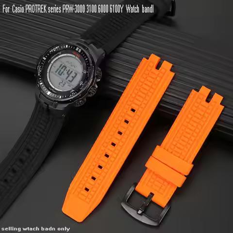 For Casio Mountaineering PROTREK PRW-3000 PRW-3100 PRW-6000 PRW-6100Y PRG-300 330 Silicone watchband