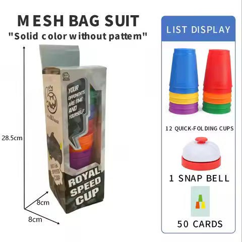 2.0 Stacking Cups 12 PCS Cups Speed Cups Game Training Logic Fast Reaction Color Cognition Education