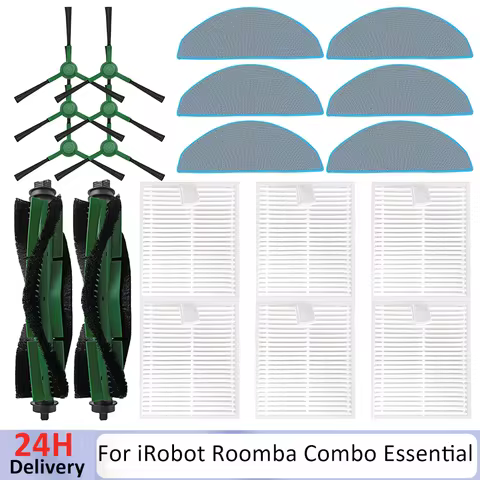 Main Side Brush HEPA Filter Mop For iRobot Roomba Combo Essential Roomba Vac Essential Cleaner Robot