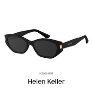 แว่นกันแดดทรงหัวแมว ขอบบาง สำหรับผู้หญิง Helen Keller Cat Eye Sunglasses H2606 แว่นกันแดดแบบลำลอง ป้