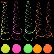 [dddxce] 5/10/20pcs Glowing Hanging Swirl Party Decorations Colorful Fluorescent Swirl Streamers Neo