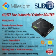 Milesight UR32L-L04EU 4G LTE Lite Industrial Cellular Router CAT4 3G Desktop Wall DIN Rail Mounting 