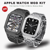 Luxury Modification Kit Bezel Case Band For IWatch Series 7 45mm 6 5 4 SE 44mm refit mod kit Metal Steel Band for iWatch