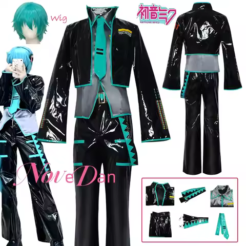Anime Mikuo Male Miku Cosplay Costume Uniform Wig Mikuo Cosplay Jacket Outfit Fancy Party Halloween 
