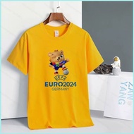 XS1 UEFA Euro 2024 mascot Albart Delaunay Cup 3D summer football T-shirt Short Sleeve Top XS1