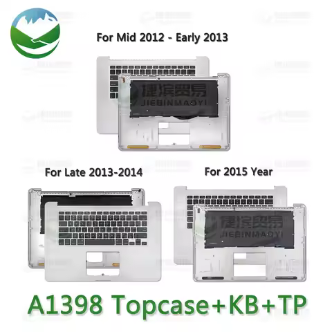 Original A1398 Topcase with US UK English Russian Keyboard for MacBook Pro Retina 15 " A1398 Top Cas