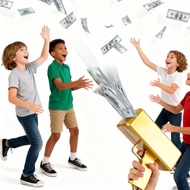 Money Gun Shooter, Make it Rain Money Toy Gun, Prop Money Gun, Spary Cash Gun for Movies Game Party 
