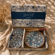 BOXOFSEASON Hampers Bowl Plate Set Premium Bowl Set Ceramic Bowl Plate Souvenir