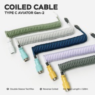 Coiled Cable Type C Aviator Gen 2 - Mechanical Keyboard Cable by MYNK