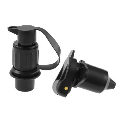 1Pc Plastic 12V 3 Pin Trailer Plug/Socket Connector Trailer Power Supply Plug Round 3 Pole Plug-in T