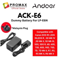 ACK-E6 USB-E6 TYPE-C E6N DUMMY BATTERY + Camera AC power supply adapter For Canon LP-E6 R5 R6 II R R