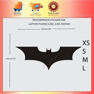 Batman Reflective Stickers Dark Knight DC Sticker Kereta Waterproof Car Motor Laptop Desktop Helmet Luggage Vinyl Decal