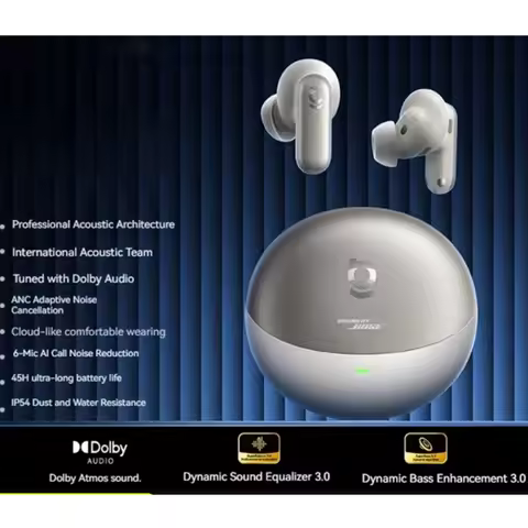 New Baseus Inspire XP1 Adaptive ANC Wireless Bluetooth 6.1 Earbuds LDAC Hi-Res Dolby Audio 6 Mic ENC