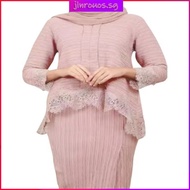 Baju Kurung Moden Baju Raya 2023 Lace Muslimah Long Sleeve Labuh Plus-size Baju Bridesmaid Nikah Kur