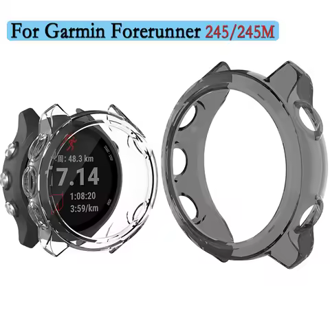Watch Case For Garmin Forerunner 245 Flexible Hollow Protector Shell Coverage Soft Watch Protection 