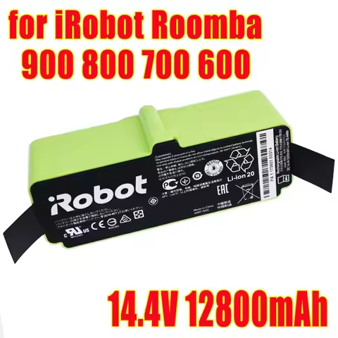 14.4V 12800mAh Li Ion Battery for iRobot Roomba Cleaner 900 800 700 600 Series 960 980 981 965 895 8