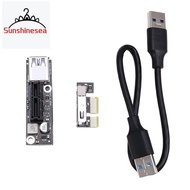 PCI-E 1X to 1X Riser Extender USB 3.0 Cable Working for  Motherboard PCI-E 3.0 X1 Slot for BTC Miner