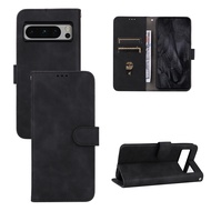 Luxury Skin Feel PU Learther Casing Google Pixel 8 Pro Magnetic Buckle Flip Cover Pixel8 Wallet Case