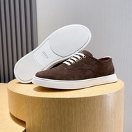 Zegna Suede Men's Low-Top Casual Shoes