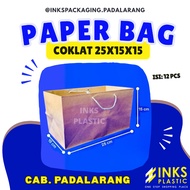 BROWN PAPER BAG 25x15x15