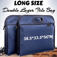 Long Documents Organizer File Organizer File Bag 2 Layer Briefcase Folder Organizer Tote Bag Storage
