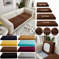 Sofa Cover Seat Cover Chair Cover Plain Elastic Square Backrest Chair Cover 1 2 3 Seater Sofa