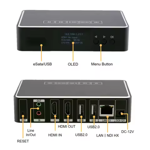 4K@30 H.265/H.264 video encoder and decoder HDMI to IP and IP to HDMI and USB Camera to IP