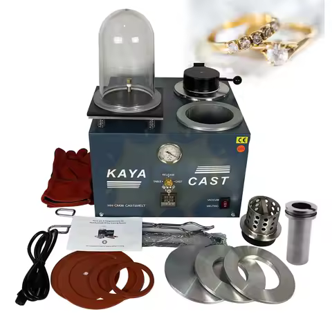 Upgraded 1/2 HP Powerful Vacuum Casting Machine | 3 CFM Lost Wax Kit with 2L Gold/Silver Melting Fur