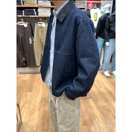 แจ็คเก็ตสไตล์อเมริกันสั้นวินเทจ Detroit Washed Cotton Barn Style Workwear Jacket สำหรับผู้ชาย ฤดูใบไ