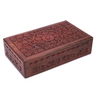 Ajuny Wooden Handcrafted Decorative Antique Wooden Keepsake Jewellery Organiser Handmade Multipurpos