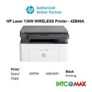 HP LASER 136W WIRELESS AIO PRINTER - 4ZB86A