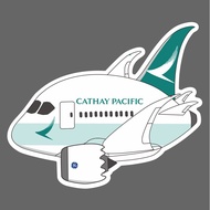 Cathay Pacific Airlines Q Version 787 Airplane Shape Waterproof 3M Sticker Size 85mm