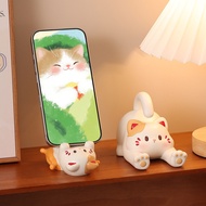 Lucky Cat Mobile Phone Holder Decoration Ornaments High-value Cute Healing Desktop Lazy Tablet Holde