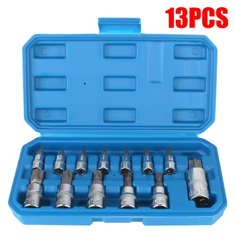 Torx Bit Socket Set For Ratchet Torque Spanner Car Removal Tools 1/4" 3/8" 1/2" Drive Socket Wrench
